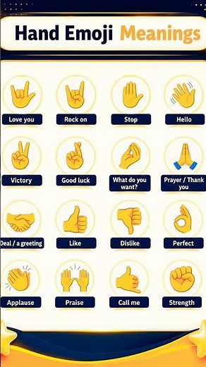 15 Hand Emoji Meanings You Should Know 🤚✨ #trending #trending