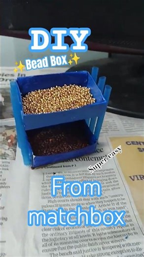 DIY bead box using matchbox#craft #handmade