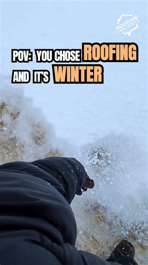 POV: You chose roofing and it's winter #rooferslife #winterwork #construction