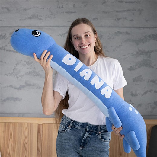 Personalized Diplodocus Plush Toy – Customizable Handmade Baby Shower Gift, Magical & Educational Kids Gift - Etsy