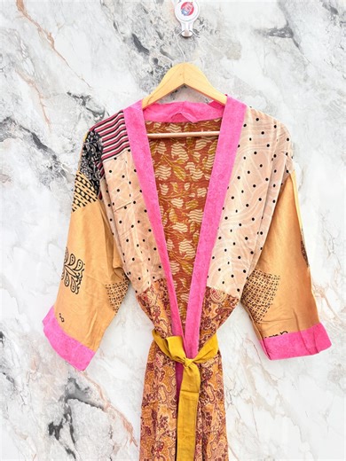 Long Crepe Silk Kimono Robe Silk Dressing Gown Unisex Gowns Bikini Wrap up Bridesmaid Kimono Wedding Robe - Etsy