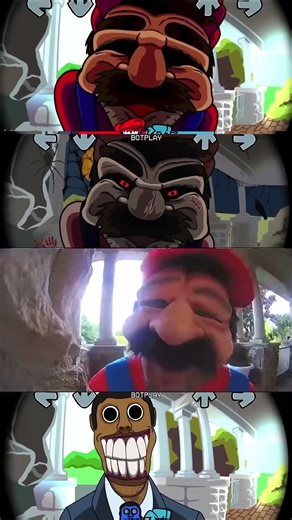 FNF Ring Camera: Mario's Terrifying Encounter with MAD OBUNGA! #ringcam #mario #obunga