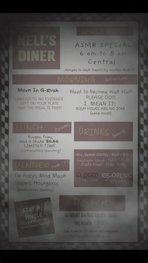 menu edit 1 #phasmo @Phasmophobia #twitch #diner #scarygames | Phasmophobia