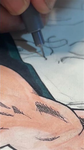 Zoro Appears From Rough Lines… This Sketch Glow-Up Is Actually Insane 😮‍💨⚔️ #onepiece #zoro #art