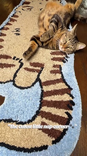My cat already claimed this rug as his new favorite spot 😭🐾🤍 Super soft, cozy, and honestly the cutest little home detail ✨ Perfect for your bedroom, bathroom, or next to your bed. 🛒 Available in my TikTok Shop #CatRug #CatMom#CatLovers#tiktokshopjumpstartsale #maryfershop