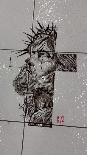 Jesus drawing ☦️🙏🏼 #fry #barber #jesus #giobarber #draw | drawing jesus