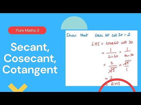 Secant, Cosecant, Cotangent (Edexcel IAL P3 3.1)