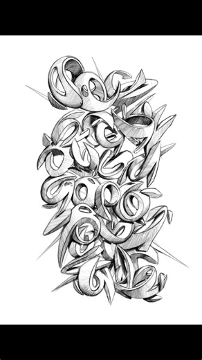 GRAFFITI ALPHABET Wild Pastel Organic by Bisho sevillano