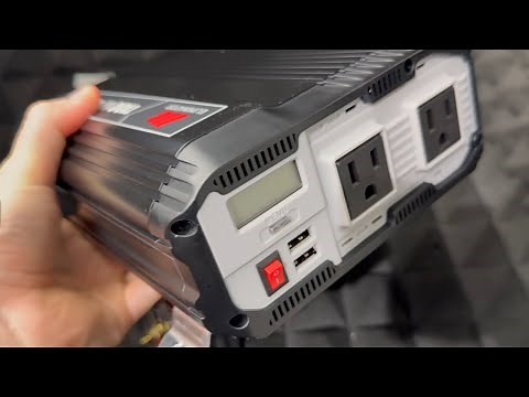 MotoMaster Eliminator Power Inverter, 1100W, Includes Battery Cables, Fuse Kit and Remote Unboxing