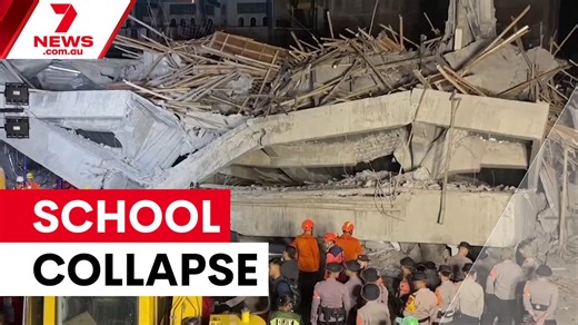 School collapse traps dozens in Indonesia