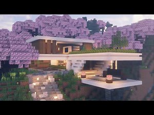 Minecraft | Modern Cliffside House 2 (Relaxing Tutorial)