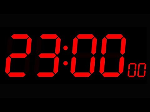 23-Minute Countdown Timer with Bold Red Digits on Black Background / 23-Minute Timer