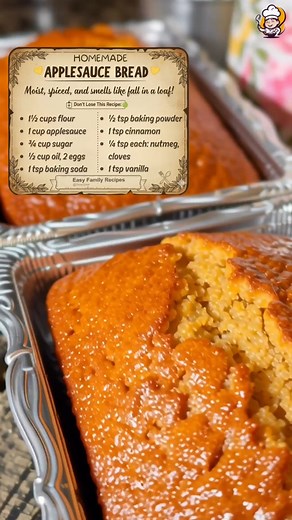 737K views · 4.6K reactions | HOMEMADE APPLESAUCE BREAD  Tastes...