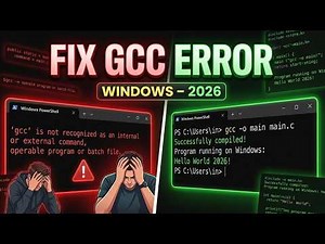 How to Fix "GCC is not recognized as an internal or external command" (2026)