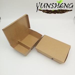 [Hot Item] Disposable Kraft Food Containers with Lids with 2 Divider