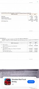 From the following information, prepare a comparative statement... | Filo