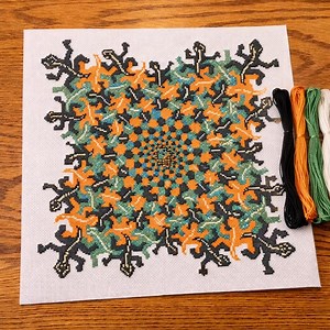 M.C. Escher Cross Stitch Pattern (3), Lizards Tessellation, Modernistic Collection, PDF Pattern - Etsy UK