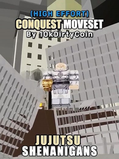 JJS Conquest Moveset (Jujutsu Shenanigans) #jjs #roblox #jujutsushenanigans #jjk #invincible