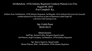 3rd Battalion, 187th Infantry Regiment Platoon Live Fire