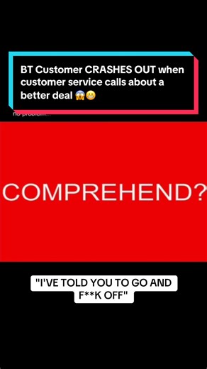 BT Customer CRASHES OUT when customer service calls about a better deal 😱😬 #clip #fyp #customerservice #callcentre #viral