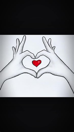 Easy Step-by-Step Heart Hand Drawing Tutorial