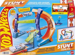 Hot Wheels Stunt Tracks Corkscrew Jump Champion