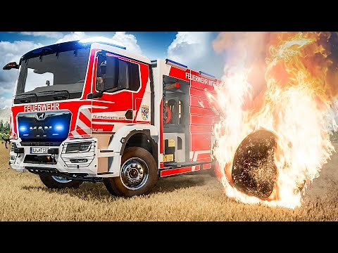 Strohballen in Brand! | LS22 Feuerwehr-Einsatz #1