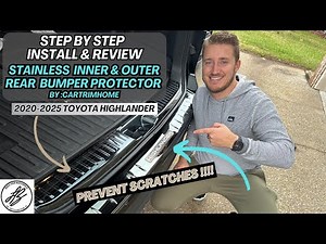 Stainless inner and outer Bumper Protector install and review 2020-2025 Toyota Highlander