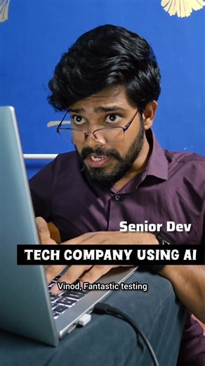 AI x Chinni | POV: Entire Tech Company Using AI for Everything 🤖😅 Coding? AI. Emails? AI. Presentations? AI. Decisions? AI. CEO speech? Also AI 💀 AI is... | Instagram