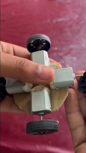 DIY Mini Electric Car Using DC Motor and Battery | Easy Science Project 🚗⚡