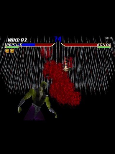 Mortal Kombat 4 ☯︎ Reptile (Goro's Lair Stage Fatality) #retrogames #ps1