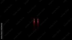 Abstract Neon light direction arrows corridor in dark background loop animation 4K - video sci-fi concept tunnel with flashing red arrow sign 3d. Futuristic Led Lights Passageway Stock Video