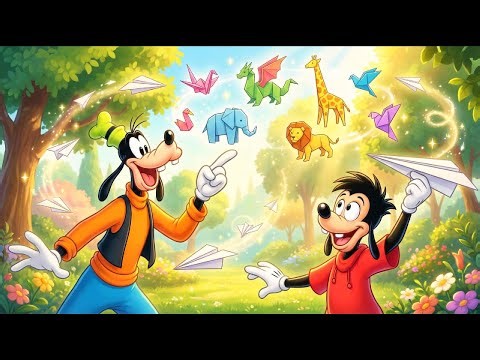 Paper Planes Turn into Magical Animals! ✈️🦁🦒 Goofy & Mickey’s Forest Surprise ✨ | Goofy Animation