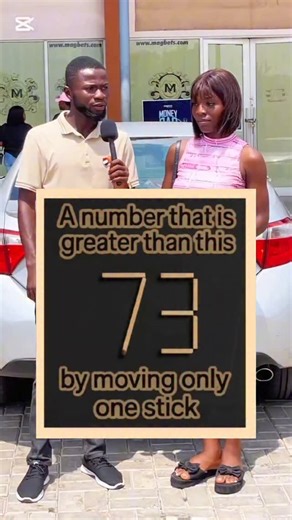 Victor Nwogbaga on Instagram: "A number that is greater than 73 by just moving one stick"