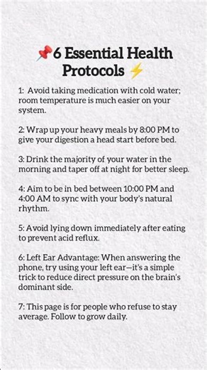 6 Essential Health Protocols ⚡️.