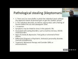 impulse control and sexual disorders for undergraduate medical students