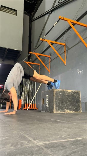 Pike push ups on box (level 2) (flexiones pino sobre caja)