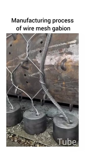 Engineering Tube on Instagram: "The manufacturing process of wire mesh gabions involves several key steps: first, selecting high-quality steel wire, often galvanized or coated with PVC for corrosion resistance; then, the wire is woven into a hexagonal or rectangular mesh pattern using specialized weaving machines. The mesh panels are cut to size, and the edges are reinforced with binding wires or fastening techniques. Next, the panels are assembled into cages or boxes by joining the edges with t