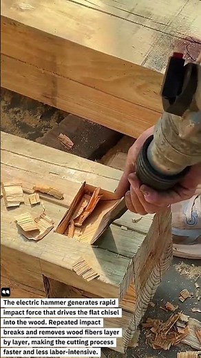 Power Chisel Technique for Fast Wood Beam Joint Cutting | Smart Carpentry Trick