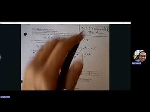 AB Calc Unit 6 Integrals (Calculator) Test Review Day 1