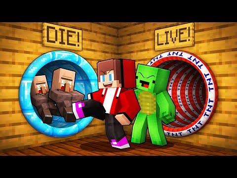 Mikey & JJ vs Villagers : Choose the Right Slide in Minecraft (Maizen)