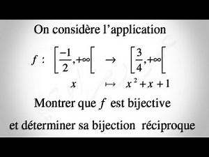 1 ère Bac SM Les applications exo 6 Injectivité et Surjectivité bijection