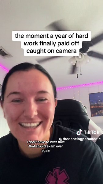 lol last one I swear. I took my exam on 8/26 and got my results the next day. still doesn’t feel real haha #emstiktok #paramedic #paramedicsoftiktok #paramedicschoolsurvivor #nremt #911 #ambulance #firstresponders