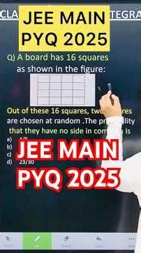 Q) A board has 16 squares as shown in the figure:Out of these 16 squares, two squares are chosen at