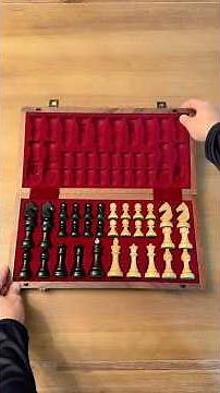 A&A 15'' Premium Mahogany Wood Folding Chess Set