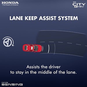 The Honda City e:HEV comes with Lane Keep Assist System (LKAS) that assists the driver to steer the wheel and helps keep the car in the middle of the lane when cruising along the highway. Learn more: https://bit.ly/1NewCity_eHEV #HondaCityeHEV #SupremeElectricHybrid | Honda Car India