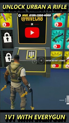 HOW TO UNLOCK NEW URBAN ASSAULT RIFLE IN 1V1 WITH EVERYGUN Hivecr8