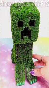 Make a Realistic Creeper from Scratch! IT GLOWS! #minecraftshorts #craft #youtubediy #crafting