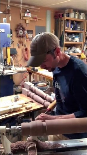 Woodturning a Table Leg on a Lathe | Woodworking Projects
