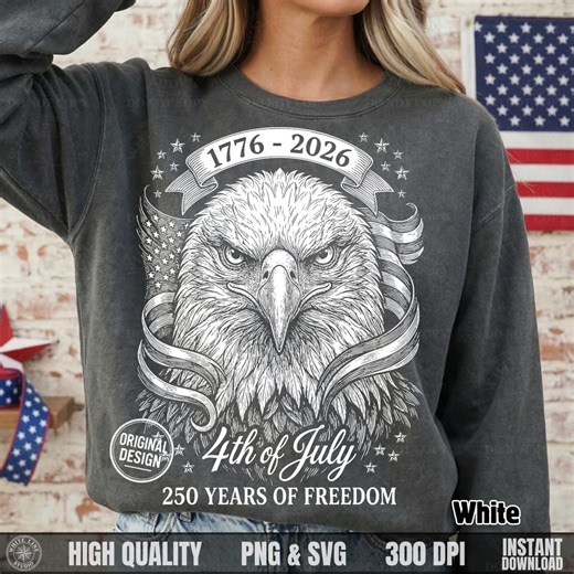 4th of July PNG, Patriotic Eagle USA Flag, Vintage Halftone Hand Drawn, Independence Day, Shirt PNG Sublimation Clipart - Etsy
